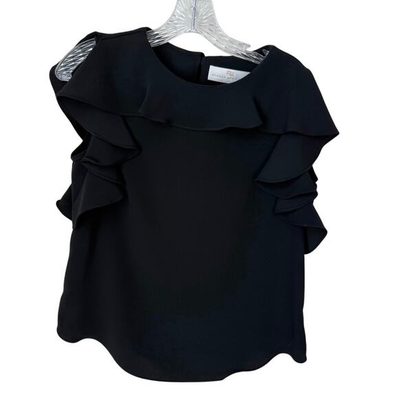 Amanda Uprichard Ruffle Sleeve Top Size Medium - Picture 1 of 6